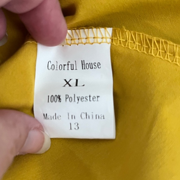 Yellow maxi Dress with belt.  Renaissance, Medieval, Pirate, Chemise - Picture 8 of 9